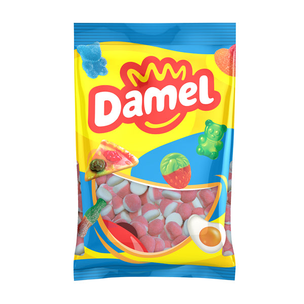 Damel roze aardbeien kusjes snoep